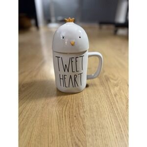 Rae Dunn "Tweet Heart" Mug W/Lid NEW Bird